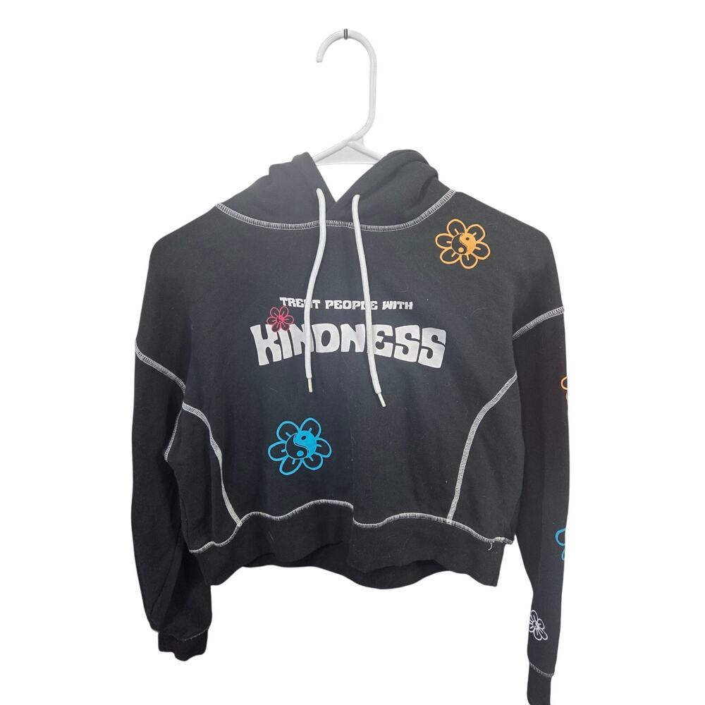 "Kindness" Cropped Hoodie - Forever 21 - S